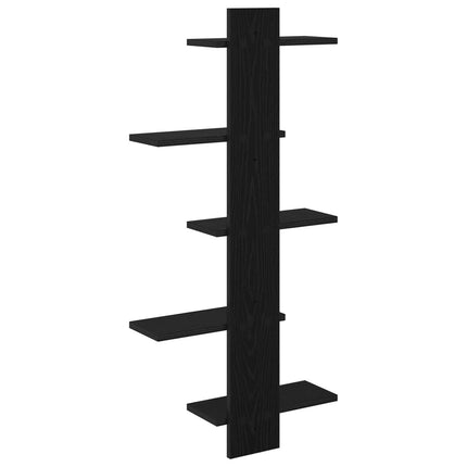 Væghængt Flydende Hylde Sort eg 48,5 x 15 x 101 cm