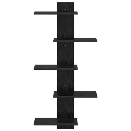 Væghængt Flydende Hylde Sort eg 48,5 x 15 x 101 cm