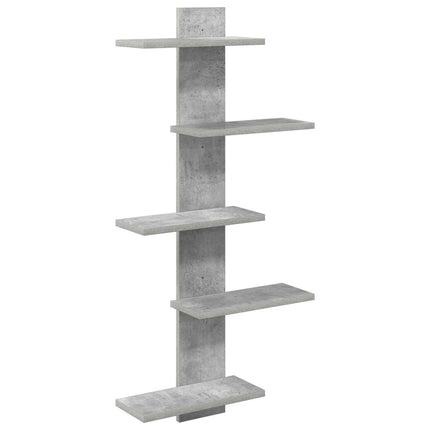 Væghængt Flydende Hylde Betongrå 48,5 x 15 x 101 cm