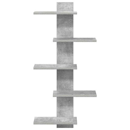 Væghængt Flydende Hylde Betongrå 48,5 x 15 x 101 cm