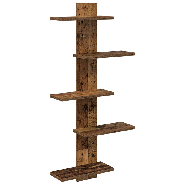 Væghængt Flydende Hylde Gammelt træ 48,5 x 15 x 101 cm