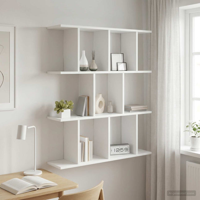 Væghylde Hvid 80 x 20 x 96 cm Konstrueret træ