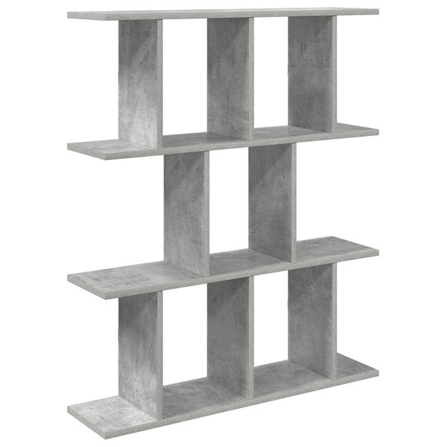 Væghylde Betongrå 80 x 20 x 96 cm Konstrueret træ