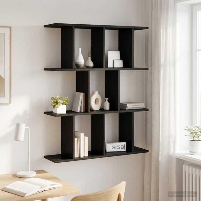 Væghylde Sort eg 102 x 20 x 96 cm Konstrueret træ