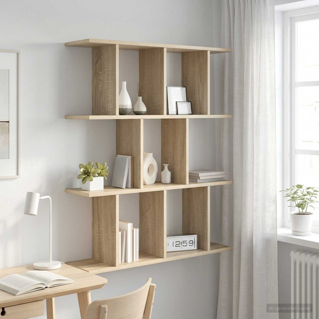Væghylde Sonoma-eg 102 x 20 x 96 cm Konstrueret træ