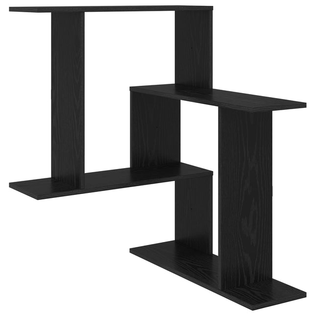 Væghylde Sort eg 67 x 67 x 87 cm Konstrueret træ