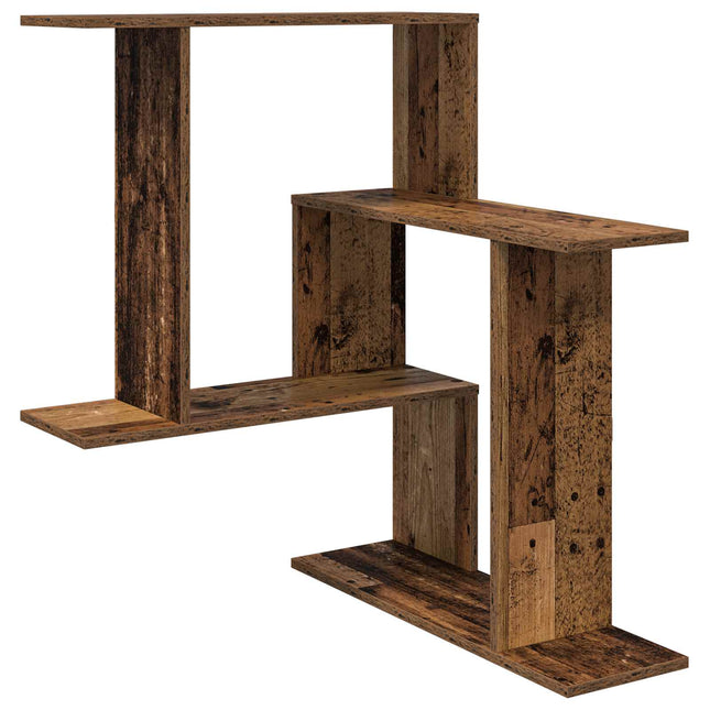 Væghylde Gammelt træ 67 x 67 x 87 cm Konstrueret træ