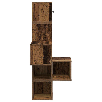 Væg Hjørneshylde Gammelt træ 48 x 48 x 120 cm Konstrueret træ