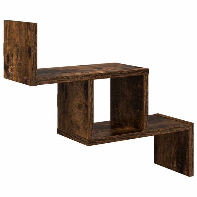 Væghylde Røget eg 48 x 15 x 42 cm Konstrueret træ
