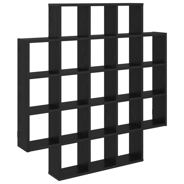 Væghylde Sort eg 100 x 13 x 100 cm Konstrueret træ