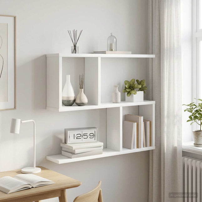Væghylde Hvid 60 x 12 x 50,5 cm Konstrueret træ