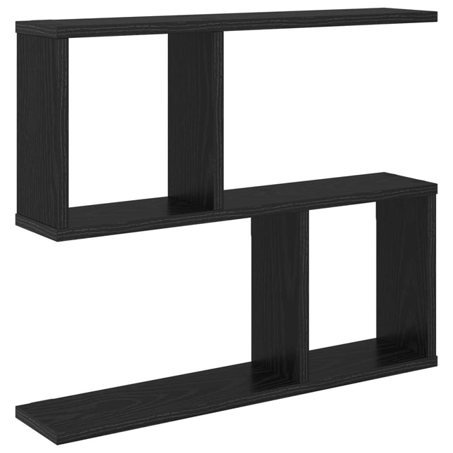 Væghylde Sort eg 60 x 12 x 50,5 cm Konstrueret træ