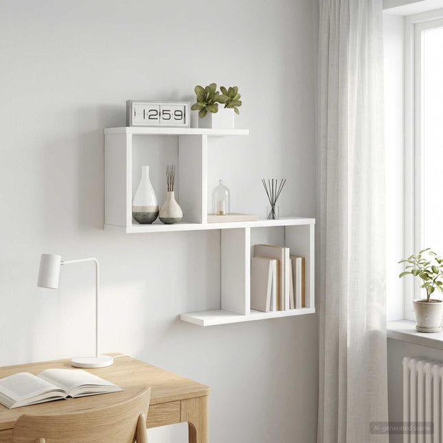 Væghylde Hvid 60 x 12 x 50,5 cm Konstrueret træ