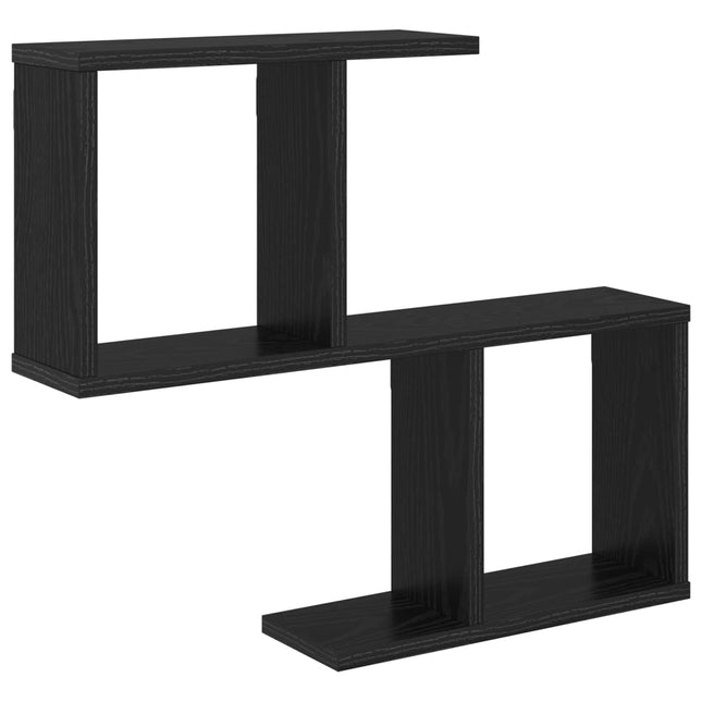 Væghylde Sort eg 60 x 12 x 50,5 cm Konstrueret træ