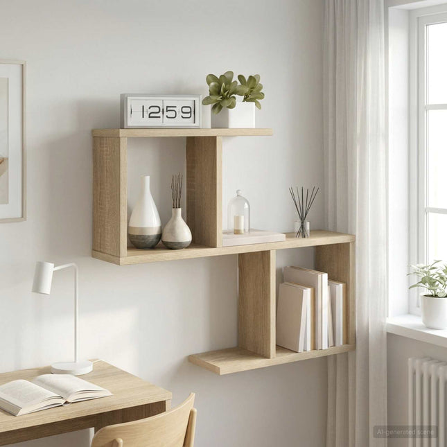 Væghylde Sonoma-eg 60 x 12 x 50,5 cm Konstrueret træ