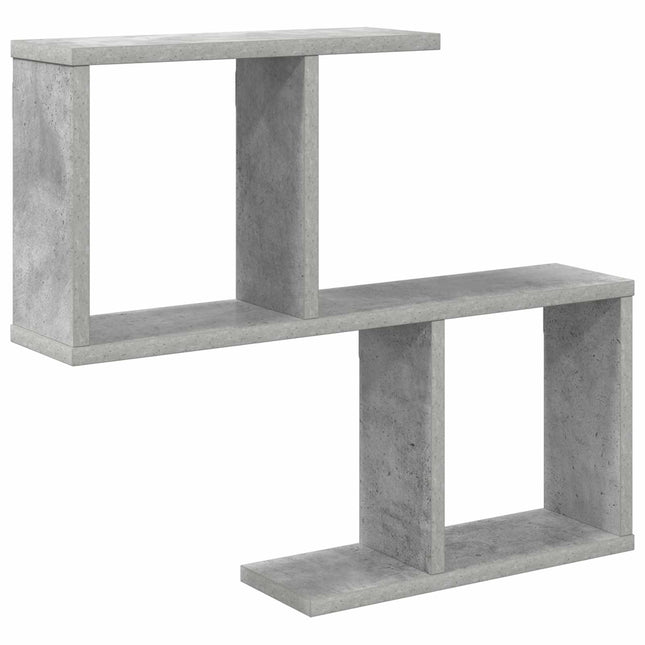 Væghylde Betongrå 60 x 12 x 50,5 cm Konstrueret træ