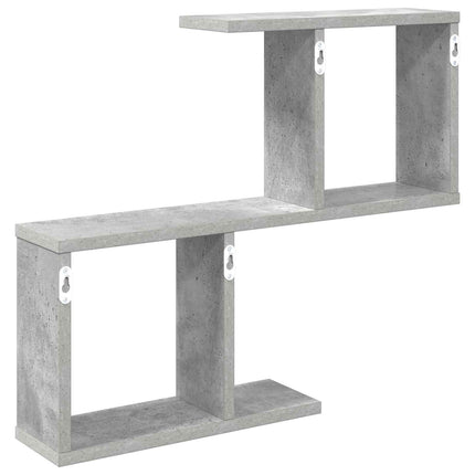 Væghylde Betongrå 60 x 12 x 50,5 cm Konstrueret træ