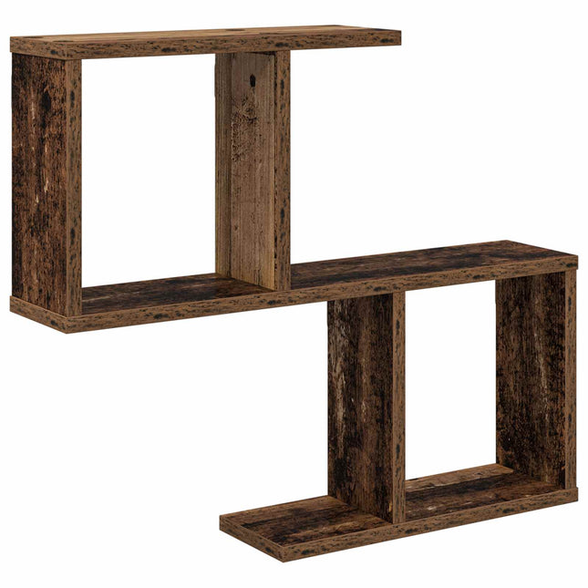 Væghylde Gammelt træ 60 x 12 x 50,5 cm Konstrueret træ