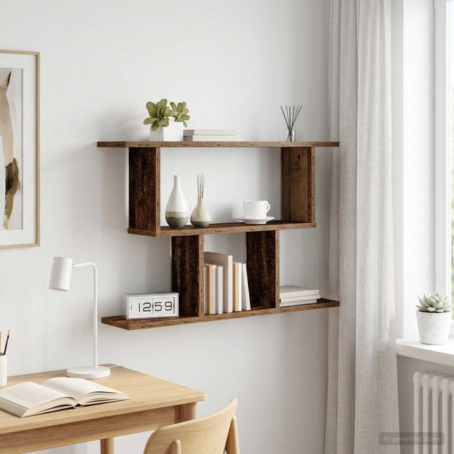 Væghylde Gammelt træ 80 x 15 x 50,5 cm Konstrueret træ
