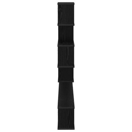 Væghængt TV-hylde Sort eg 200 x 15 x 94 cm Konstrueret træ
