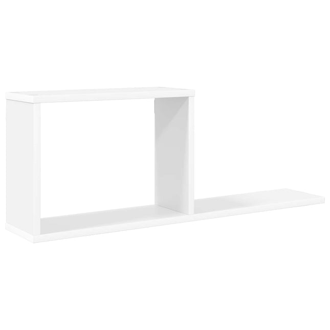 Svævehylder Hvid 80 x 15 x 30 cm Konstrueret træ