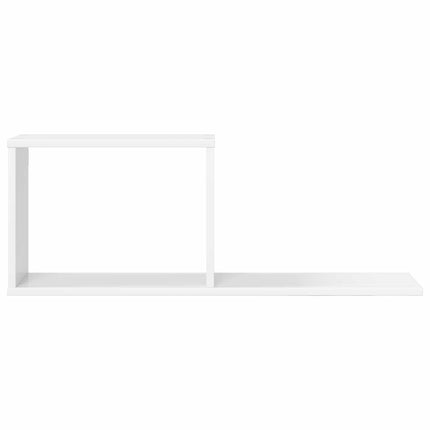 Svævehylder 2 pcs Hvid 80 x 15 x 30 cm Konstrueret træ