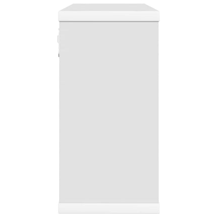 Svævehylder 2 pcs Hvid 80 x 15 x 30 cm Konstrueret træ