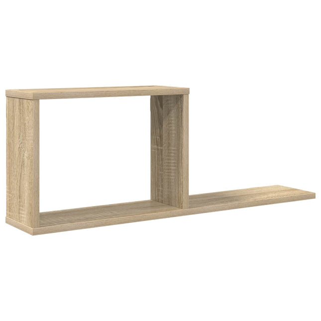 Svævehylder Sonoma-eg 80 x 15 x 30 cm Konstrueret træ
