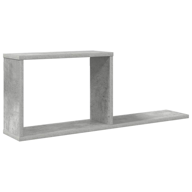Svævehylder Betongrå 80 x 15 x 30 cm Konstrueret træ