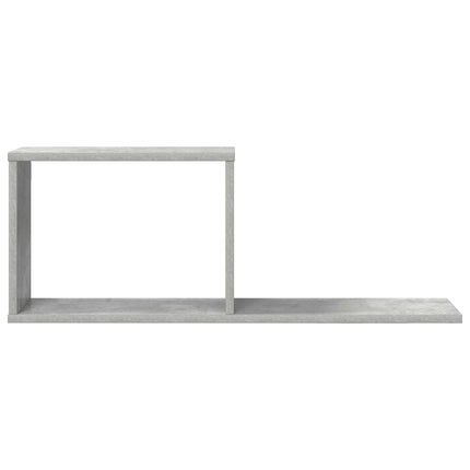 Svævehylder 2 pcs Betongrå 80 x 15 x 30 cm Konstrueret træ