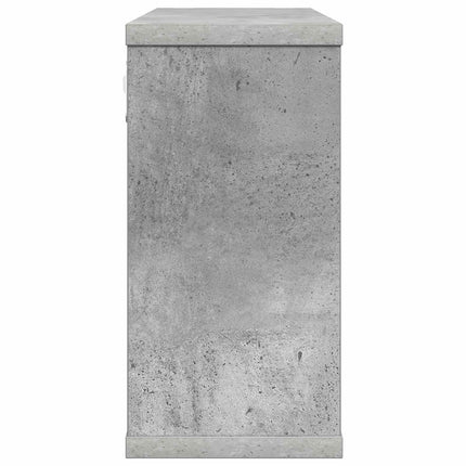 Svævehylder 2 pcs Betongrå 80 x 15 x 30 cm Konstrueret træ