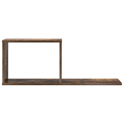 Svævehylder 2 pcs Røget eg 80 x 15 x 30 cm Konstrueret træ