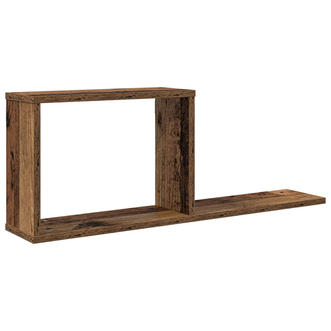 Svævehylder Gammelt træ 80 x 15 x 30 cm Konstrueret træ
