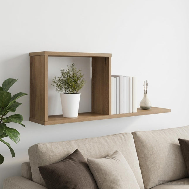 Svævehylder Artisan-eg 80 x 15 x 30 cm Konstrueret træ