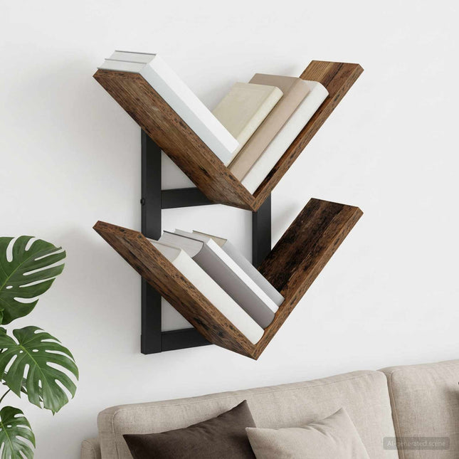 Væghængt Flydende Hylde Gammelt træ 43 x 15 x 47 cm