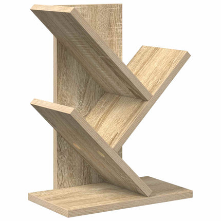 Træbogreol 3-lags 30 x 18 x 40 cm Konstrueret træ Sonoma-eg