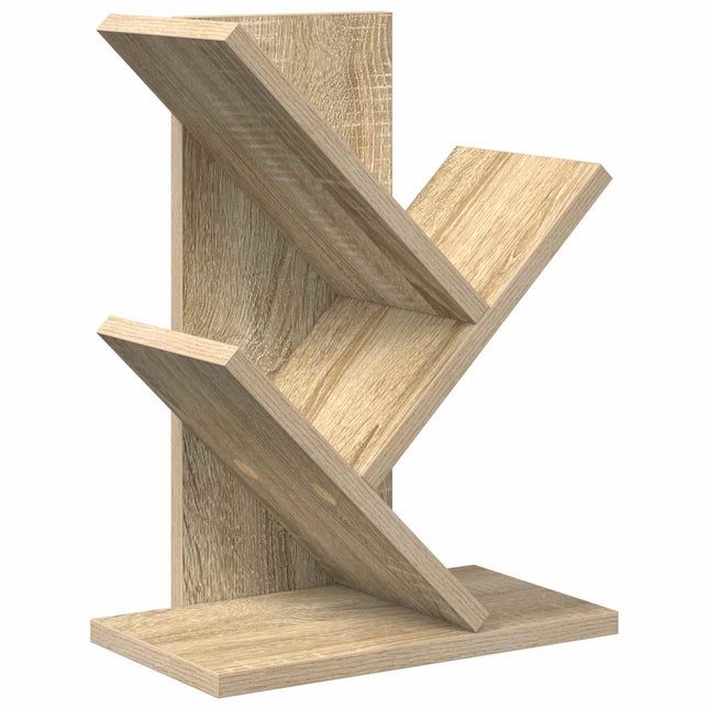 Træbogreol 3-lags 30 x 18 x 40 cm Konstrueret træ Sonoma-eg