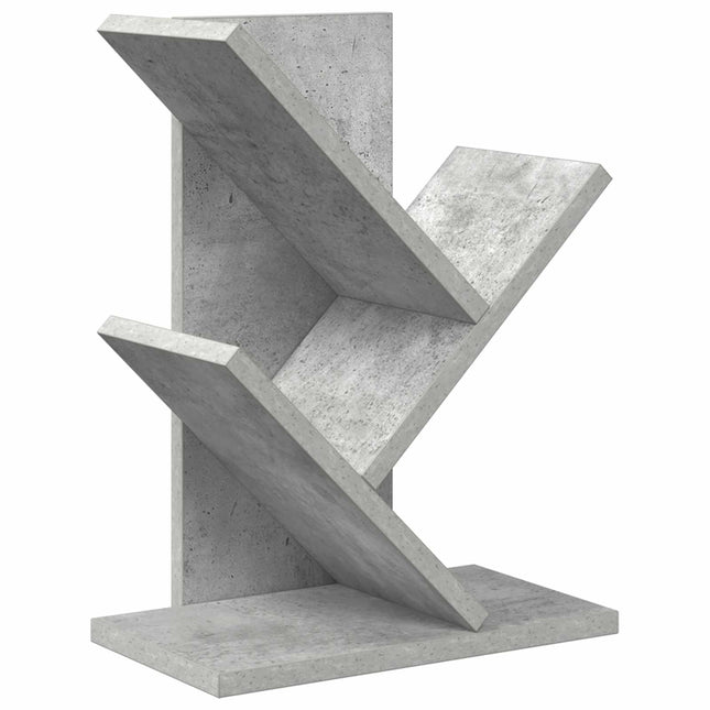 Træbogreol 3-lags 30 x 18 x 40 cm Konstrueret træ Betongrå