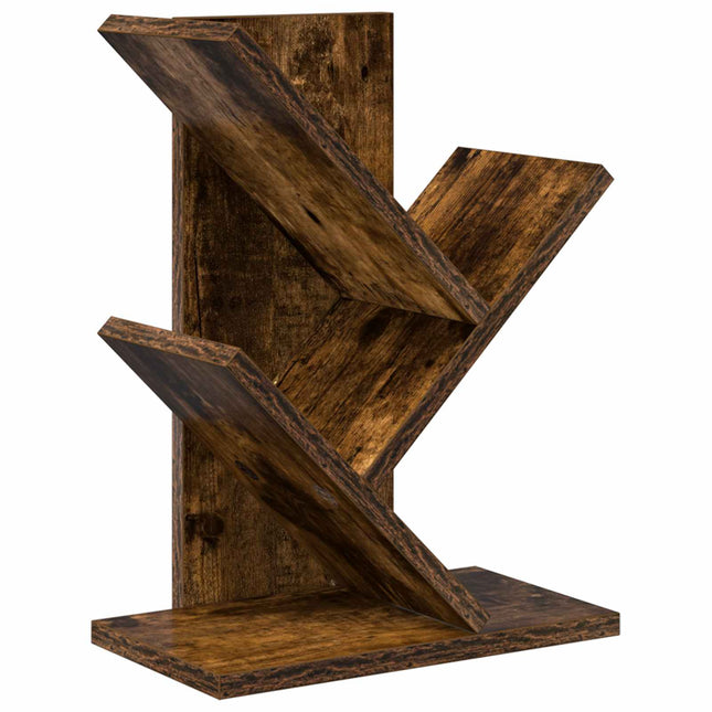 Træbogreol 3-lags 30 x 18 x 40 cm Konstrueret træ Røget eg