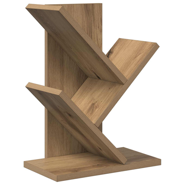 Træbogreol 3-lags 30 x 18 x 40 cm Konstrueret træ Artisan-eg