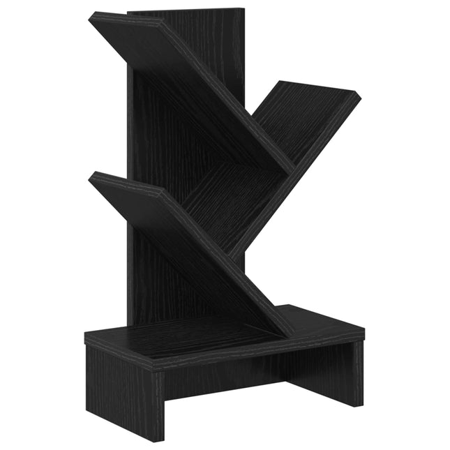 Træbogreol 3-lags 30 x 18 x 48 cm Konstrueret træ Sort eg
