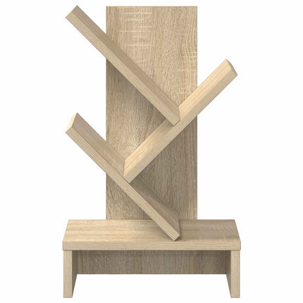 Træbogreol 3-lags 30 x 18 x 48 cm Konstrueret træ Sonoma-eg
