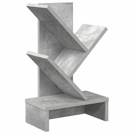 Træbogreol 3-lags 30 x 18 x 48 cm Konstrueret træ Betongrå
