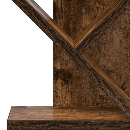 Træbogreol 3-lags 30 x 18 x 48 cm Konstrueret træ Røget eg