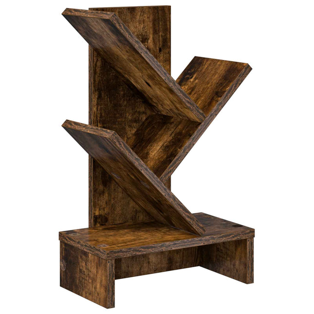 Træbogreol 3-lags 30 x 18 x 48 cm Konstrueret træ Røget eg
