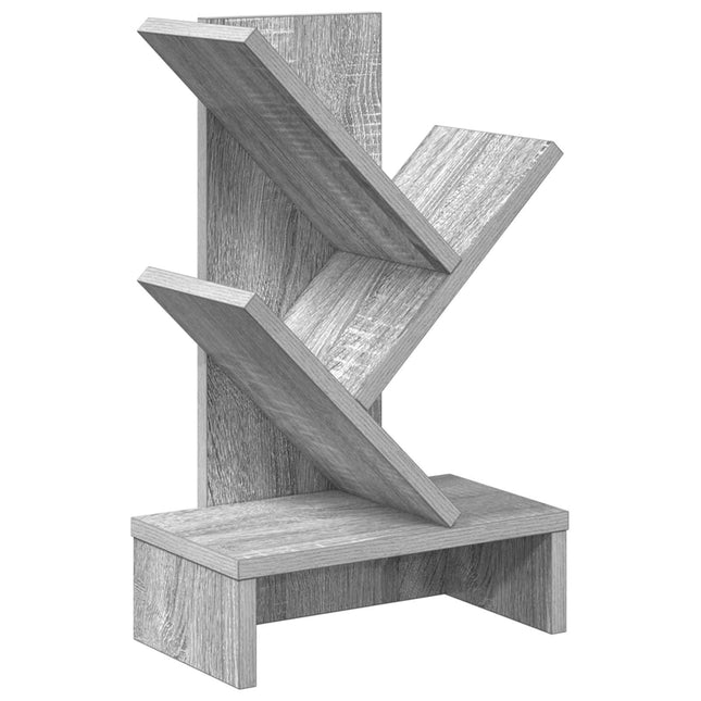 Træbogreol 3-lags 30 x 18 x 48 cm Konstrueret træ Grå Sonoma