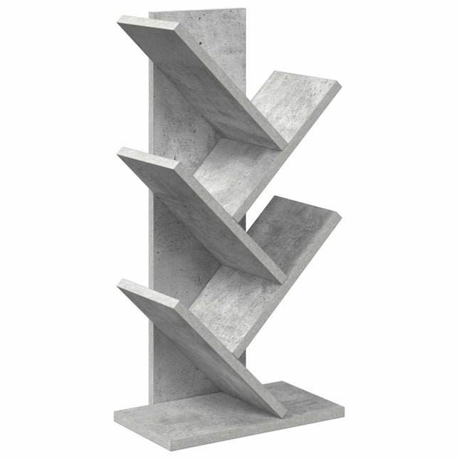 Træ Bogreol 4-Plan 30 x 18 x 60 cm Konstrueret træ Betongrå