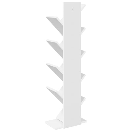 Træbogreol 6-niveauer 30 x 18 x 100 cm Konstrueret træ Hvid