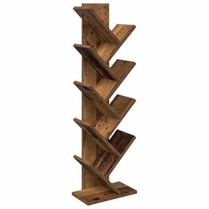 Træbogreol 6-tier 30 x 18 x 100 cm Konstrueret træ Gammelt træ