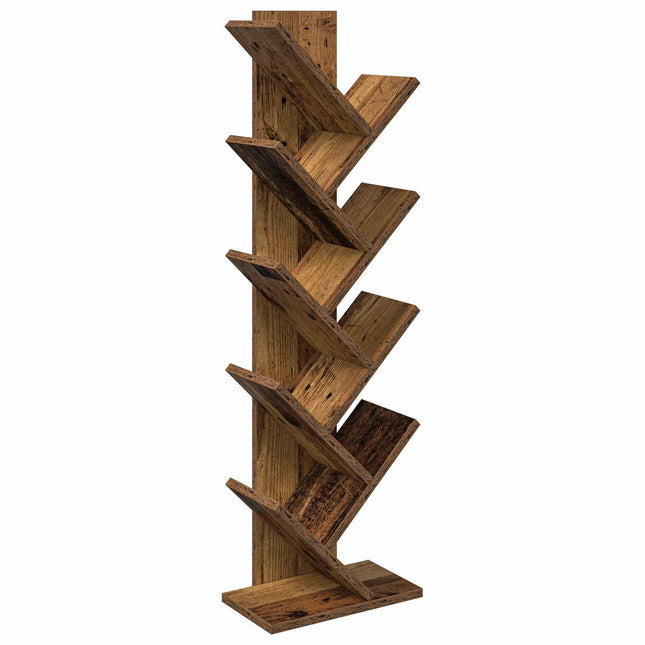 Træbogreol 6-tier 30 x 18 x 100 cm Konstrueret træ Gammelt træ